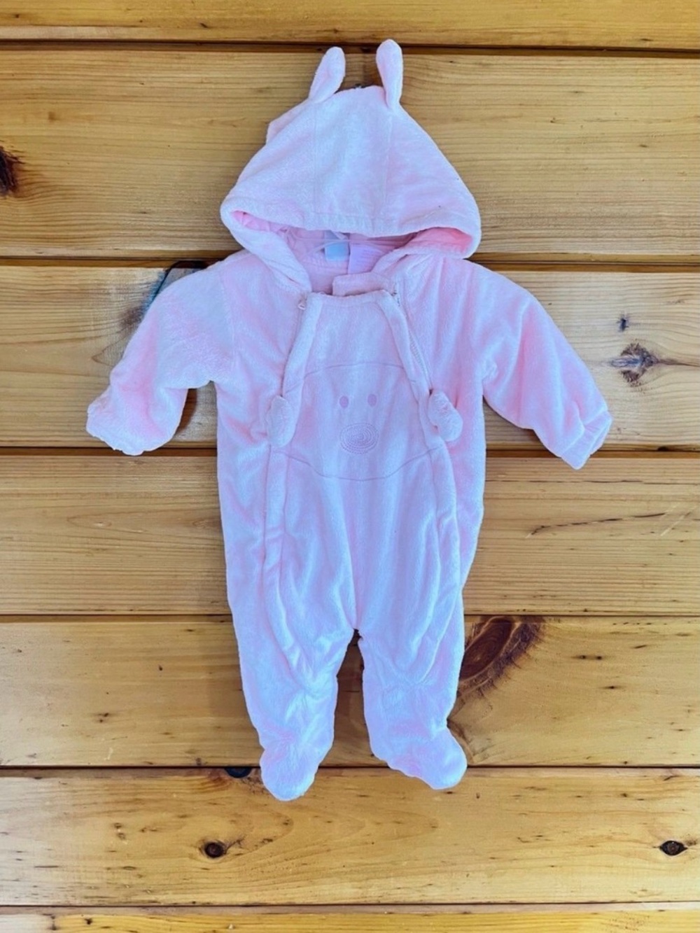 Little By Little Girls Pink Snowsuit (0-6)M